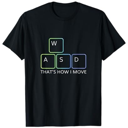 WASD Gaming Design – Kultige PC Gamer Tastatur Grafik T-Shirt