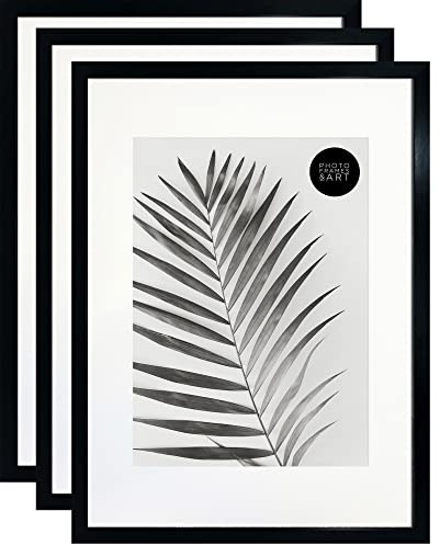 pf+a Perspex Window Set of 3 A2 For A3 Black Frames - Styrene Window - Multipack A2 For A3 Frames