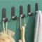 Gerhannery Crochet Adhesif Mural, 12 Pièces Crochet Mural Crochet Adhésif Noir, Crochet Auto Adhésif en Acier Inoxydable, Crochets Muraux Autocollants pour Salle de Bain Cuisine Bureau