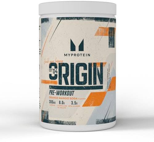 Myprotein Origin Pre-Workout Power with Beta Alanine and Caffeine, Orange and Mango, 600 g