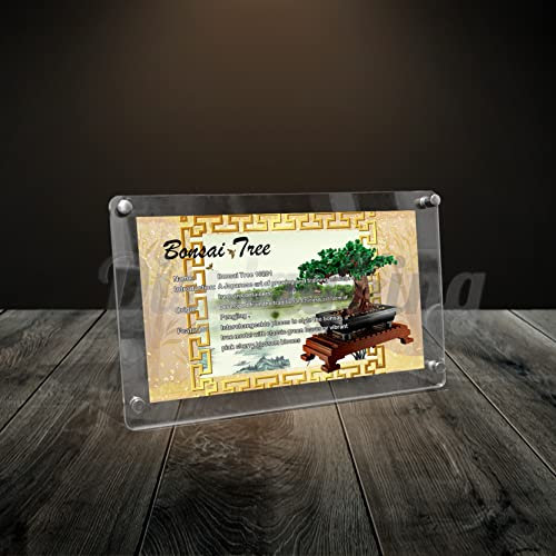 Acrylic Display Photo Frame for Lego Bonsai Tree 10281(Lego Set is not Included)