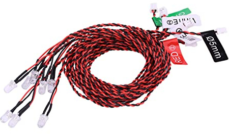 Tbest Rc Positionslichter,Rc Led Beleuchtung,Ionen-Hubschrauber,Rc-Flugzeug-Lichter-Kit, Navigationslichter Led-Leuchten,Rc-Flugzeug-Beleuchtungs-Kit 8 Led-Beleuchtungssystem-K