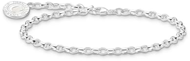 THOMAS SABO Member Charm-Armband mit weißem Charmista Coin Silber 925 Sterlingsilber, Kaltemail