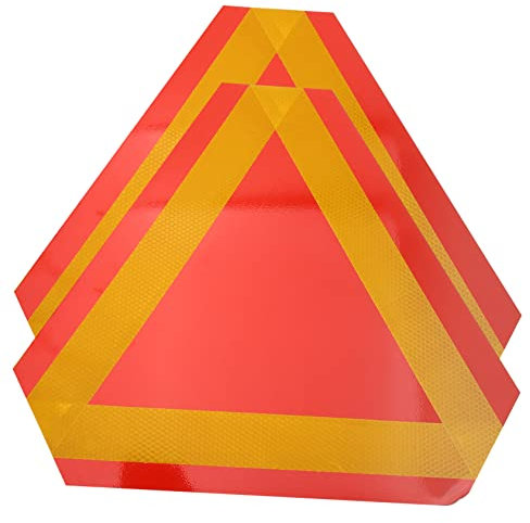 2 Stück Dreieck Reflektoren aus Aluminium, Rot, Warnschild