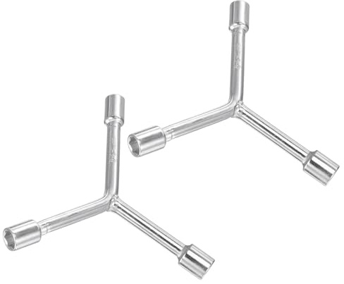 CoCud Llave de Vaso en Forma de y de 3 Vías 8mm 9mm 10mm L 3 2 Piezas | Herramientas de Reparación de Llaves Hexagonales Tipo y de Cr-V