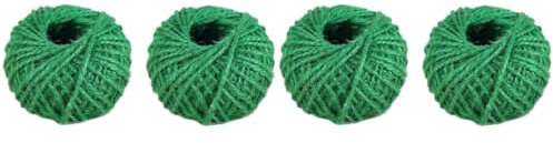 OSALADI Enroscarse 4 Piezas Cordeles Para Floristería Espesar Hilo Cordel Interior y Exterior Cordel De Jardín Verde Natural