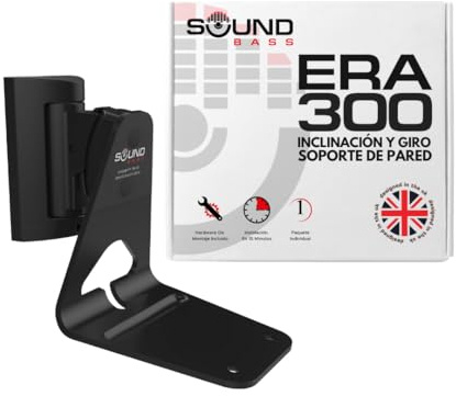 Sound Bass ERA300 Wandhalterung, Neig- & Schwenkbar, Schwarz (1 Stück) | Nur kompatibel mit Sonos ERA 300, mühelose Installation, inklusive Montageset