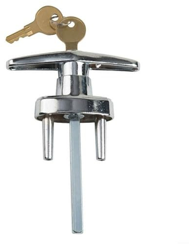Gbtdoface Garage Door Lock T Handle with 2 Keys, T Handle Lock Replacement Wide Compatibility Garage Door Lock T Handle for Most Standard Garage Doors
