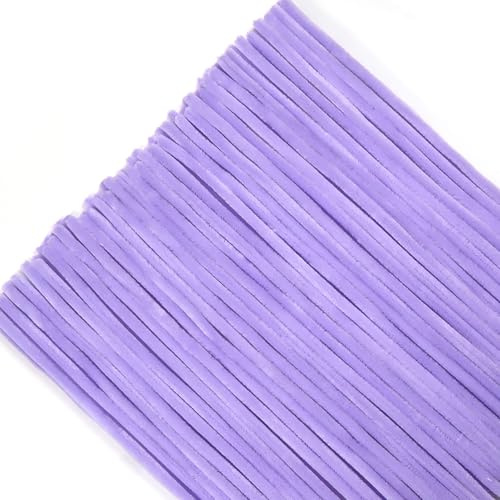 TOAOB 100 Piezas Limpiadores de Pipas de Chenilla Color Púrpura Claro de 30 cm de Largo y 6 mm de Ancho para Manualidades y Decoración del Hogar