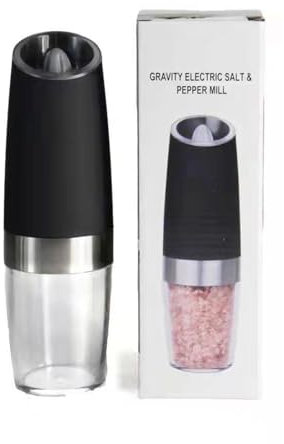 150ml Moulin À Sel Électrique Par Gravité Rechargeable Moulin À Sel De Mer Automatique Avec Grosseur Réglable Fonctionnement Automatique D'une Seule Main Avec Lumière LED Bleue Alimenté Par Batterie(B
