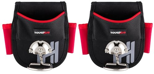 ToughHub Work Tool Belt Pouch with Multi-Pockets, Hammer Holder, Drill Holster, Screw Pouch - Tool Apron for Electricians, Gardeners, Carpenters, Builders (Hammer Holder (Pack of 2))
