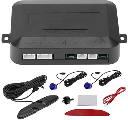 Motoforti Sistema De Radar De Estacionamiento De Auto Inverso con Sensores De Estacionamiento De Respaldo Azules 2 Detectores De Distancia Alarma De Zumbador Recordatorio