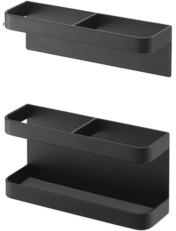 Beufee Magnetischer Schirmständer, Schirmständer, Schirmhalter, Schirmhalter, Wandmontage mit Tropfschale, Schirmaufhänger Magnetischer Schirmlager für den Eingangsbereich (Schwarz)
