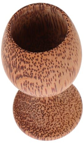 Cabilock Holz Weinkelch Aus Robustem Kokosholz Runder Becher Mit Hohem Stiel Einzigartiges Design Für Wein Tee Getränke Handgefertigt Stilvoll Für Zuhause Und Besondere Anlässe