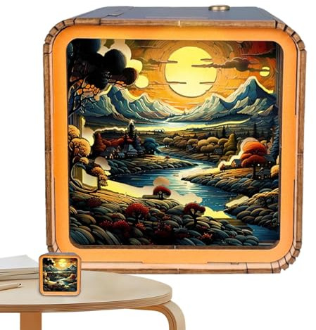 Luce notturna Puzzle, luce notturna Puzzle in legno | Luce notturna Puzzle,Luce notturna in legno, giocattolo puzzle, lampada artistica, decorazione di Natale per la casa e l'ufficio, per la famiglia