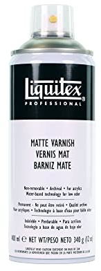 Liquitex 6725 Professionell sprayfärg - slutlack med mycket hög UV-beständighet för olje- och akrylfärger, universellt användbar, skyddar mot yttre påverkan - 400ml burk - Matt