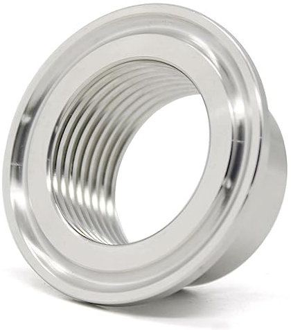 CHAOUYYZ Bspt Internal Thread Three Clamp Sanitary Pipe Short Joint Stainless Steel for Diary Production Pipe Clamp Stainless Tool/Ss316L/1/4