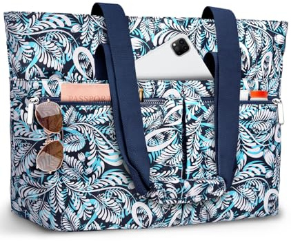 ENONEO Borsa Mare Donna Grande Borsa Spiaggia Famiglia 45L Impermeabile Borsas Piscina XXL Shopper Tote Bag con Cerniera Borse da Spiaggia Pieghevole per Shopping Viaggio Picnic