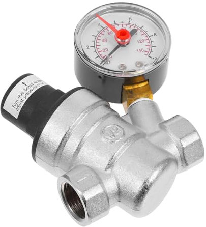 Holibanna Adjustable Water Pressure Reducer Brass Pressure Regulator Rv Reducing Valve