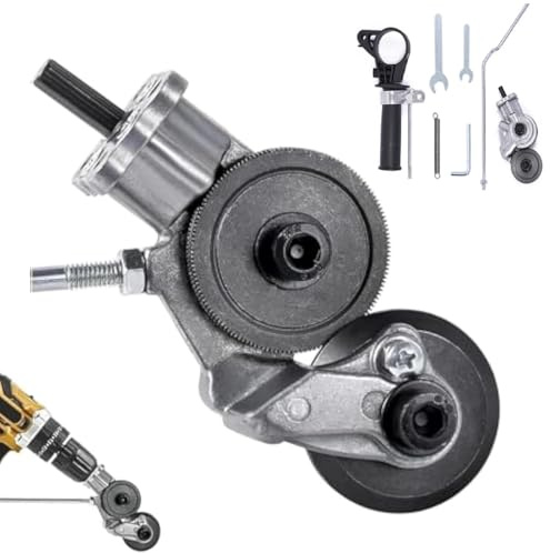 Universal Electric Drill Plate Cutter, Sheet Metal Cutter Drill Attachment, Metal Nibbler Drill Attachment, Electric Drill Shears Attachment Cutter Tool Adapter for Metals, Steel, Aluminum, Copper