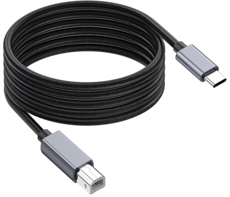 Câble d'imprimante USB C vers B de 480 m pour une connexion sans problème avec les tablettes et les téléphones, imprimantes, scanners, pas besoin de câble d'imprimante USB C