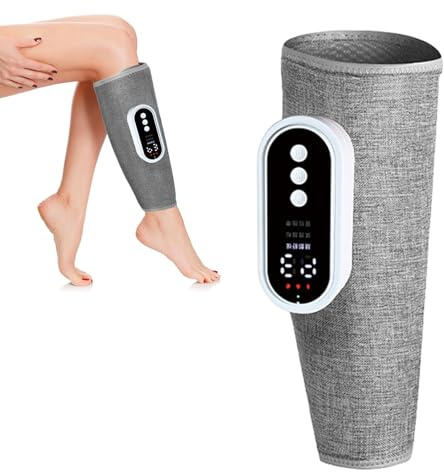 Kabelloses Beinmassagegerät, Pressotherapie Beinmassagegeräte mit 3 Geschwindigkeitsstufen und Intensität & Heizung, Gegen Schmerzen und zur Durchblutung, Bein Airbag Massagegerät für das Homeoffice