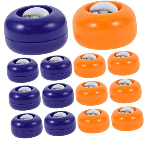 DECORNIJIA 20 pezzi Mini Shuffleboard da Tavolo per Curling e Bowling Accessori Completi per Giochi Sportivi Familiari e Feste Pietre da Curling Blu e Arancioni per Divertimento Tutte le Età