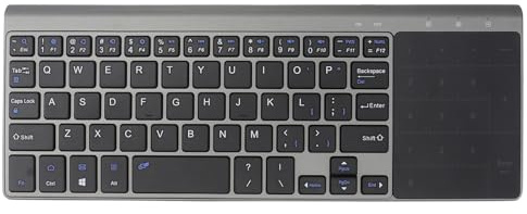 Kisangel Clavier sans Fil avec Touchpad Ultra-Fin Portable Abs sans Batterie pour Ordinateur et TV