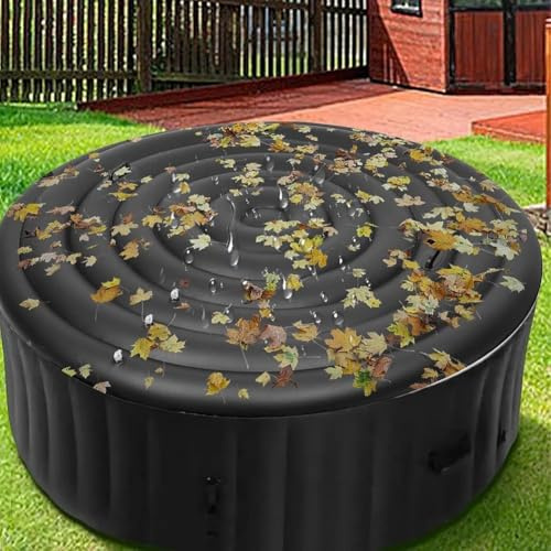 Oniissy Housse de Spa Gonflable avec Conception Réglable pour Jacuzzi Rond 180cm PVC Imperméable avec Technologie de rétention de Chaleur et Compatibilité Multi-Valve pour (Avec poignée)