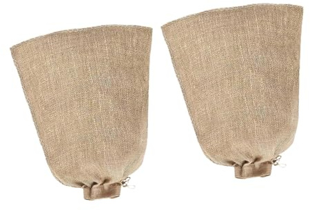 Stgfyxgs 2 Sacs de Protection Hivernale en Jute, Couvertures Respirantes Contre Le Gel pour Plantes de Jardin, Sacs de Rangement pour Arbustes, 80x100cm