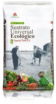 Sustrato Universal Ecológico con Humus de Lombriz 50l y 20l – Tierra para Plantas Interior y Exterior, Huerto Urbano, Fibra de Coco y Perlita – Abono Orgánico 4-5-7 Incluido (20 litros)