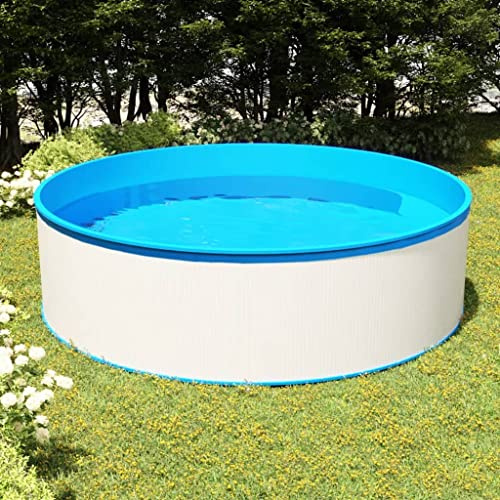 sephironlbb plaskdamm 350 x 90 cm vit stålväggpool med PVC-foder, 7 200 l kapacitet, uppställningspool för trädgård terrass, familjepool för simning och kylning på sommaren