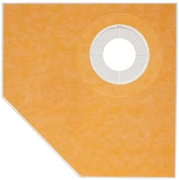 Schluter Kerdi Prefabricated Sloped Shower Tray - Waterproof, Ready to Tile - Lightweight Polystyrene, 38 Length, 38 Width, Off-Center Outlet Position - KST965NA/BF