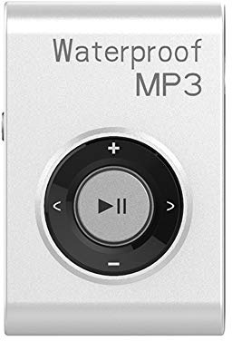 GZLMMY Lettore MP3 impermeabile IPX8 da 8 GB, per sport, nuoto, corsa, immersioni, surf, musica MP3 con radio FM e funzione Shuffle, cuffie Hi-Fi (bianco)