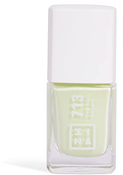 3INA MAKEUP - The Nail Polish 713 - Light lime Nail Polish with Longwearing Formula - Gel Nail Polish Effect of Intense Color - Glossy & Smooth Finish Fast Drying Nail Polish - Vegan - Cruelty Free