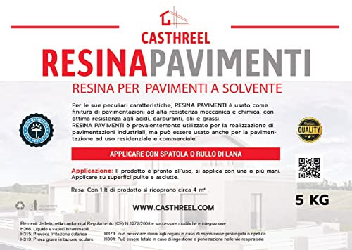 RESINA PER PAVIMENTI -SEMI LUCIDA -ALTA DUREZZA (5KG) (5KG, GRIGIO CHIARO)