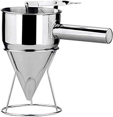 YXSH Stainless Steel Donut Cupcake Batter Dispenser Funnel Pancake Maker Helper Rack w/Handle,Ice Cream Mix Dispenser Baking Essentials Maker Cooking Tools-large
