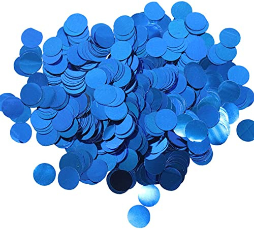 CC wonderland zone 50g Konfetti Rund Blau,Tischkonfetti Metallic Rund Mehrfarbig für Party Hochzeit Dekoration(Φ1.5cm)