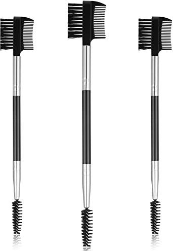 WLLHYF Brosse à Sourcils Peigne à Cils 3 Pcs Double Tête Brosse à Sourcils Sourcils Cils Double Peigne Séparateur de Cils pour Femmes Filles