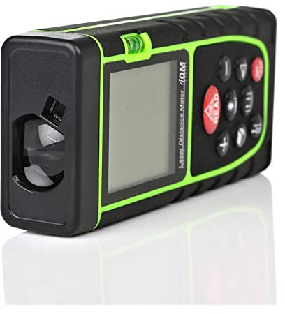 Samnuerly Equipo de agrimensura Medidor de Distancia láser Digital Mango Cinta métrica láser Herramienta de medición de Distancia precisa 40M para diseño Interior/arquitectónico GPS de Mano
