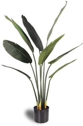 Intérieur Bananier Artificiel Grand Faux Arbre Plante Verte Bambou Tropical en Pot Mariage hôtel Jardin décoration de la Maison Arbre Artificiel (Color : Green, Size : 120cm)