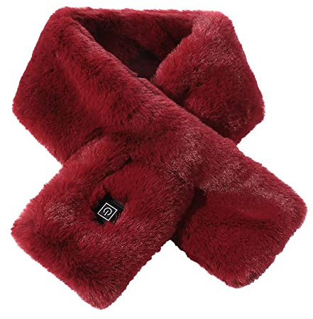 Winter Damen Beheizter Schal Elektrischer Heizschal Halsschal Warm Halswärmer Loop Schal Heizkissen Wickel Nackenwärmer mit 3 Heizstufen USB Heizkissen Wärmeschal für Jagd Angeln Camping Wandern