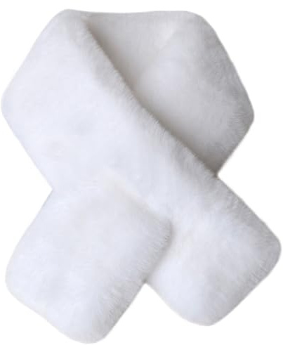 HEYANN Schal Damen in Pelzoptik aus Kunstpelz 80cm Damen Kunst Pelz Schal Pelzkragen Schal Winter Plüsch Warmer Schal Kunstpelz Kunstfell