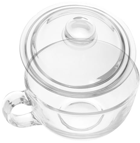MAGICLULU 1Stk Glaskugel klare Kaffeetassen mit Deckel Vorbereitungsschüsseln Glasbecher Wassergläser Kaffeebecher mit Deckel Espressotasse kreative Tasse Frühstückstasse Kristall Süssigkeit