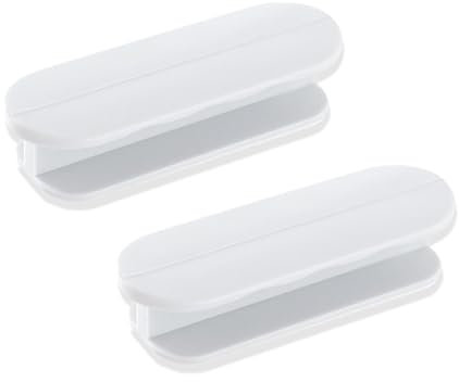 ZAMXHUG Balkontürgriff - 2 pcs schrankgriffe weiß,Türknauf Türgriff, Selbstklebende Türgriffe, Schrankgriffe, Türgriff Balkontür Außen, Kunststoff Möbelgriff Glastür Fenstergriff,weiß