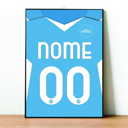 Generico Gadget Tifoso su Pannello in Legno - Decorazione Tifoso Calcio Serie a Personalizzata - Quadro in Legno Interista Milanista Napoletano Foto Regalo - 40x30 cm (NAPOLI)
