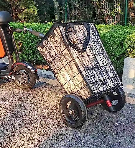 XNXYSMKJ Faltbarer Fahrrad -Cargo -Anhänger mit universellem Fahrradkupplung, Fahrradwagen -Anhänger mit 11,8 -Zoll (B)