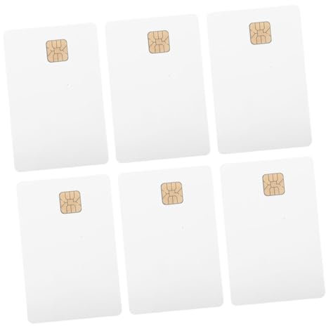 Uonlytech 6stücke Blanko-namensschilder Mit Chip Bedruckbare Weiße Pvc-karten Für Mitarbeiter Weiße Ausweiskarten Als Ausweisanhänger Für Home Office Und Hotel