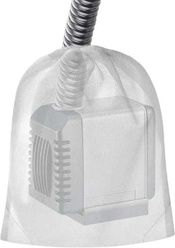 Teichpumpe Filterbeutel, Fischteich Filterbeutel Pumpe Filter Netzbeutel Teich Fisch Teich Filter Netzbeutel mit Kordelzug Wohnaccessoire Teichpumpe Zubehör (Weiß)