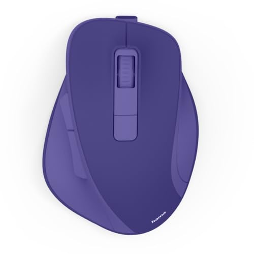 Hama Maus kabellos, wiederaufladbar, optische Funkmaus mit Akku, 6 Tasten | Maus blau, ohne Klickgeräusch, ergonomische Form, 800/1200/1600 dpi, KI Assistent, 2,4 GHz, ideal als Computermaus/Laptopmaus
